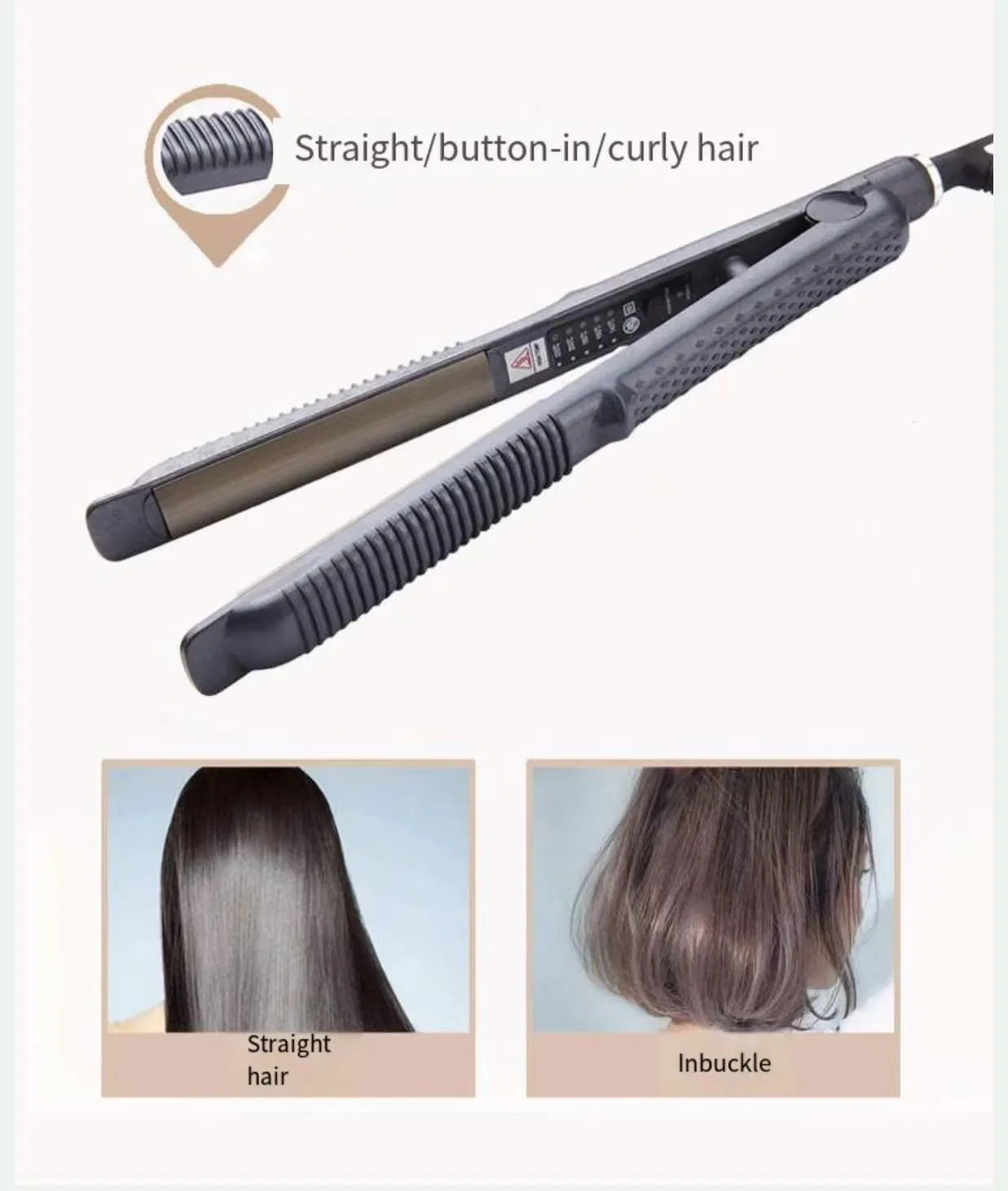 Titanium Hair Straightening Iron with Mini Travel Hair Tool and High-Quality Performance