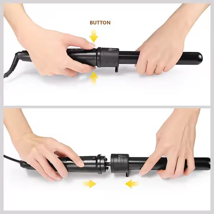 Professional 5 in 1 Curling Barrel Replaceable Ceramic Automatic Rotating Wave Curling Iron