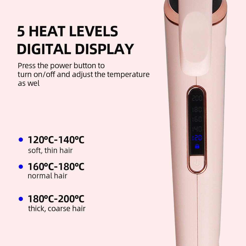JAYSUNNY 32 mm 1.25 Inch Ceramic Long Barrel Beach Hair Waver Curling Wand Iron Professional Hair Curler