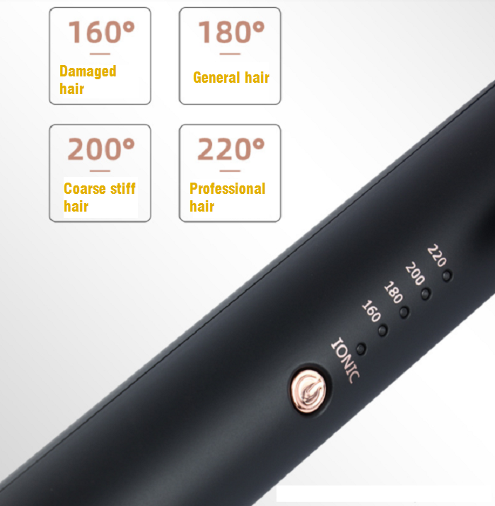 Electric Hair Curling Iron Negative Ion Ceramic Flat Iron Professional for Home LED Digital Display PTC 360 Degree Swivel Cable