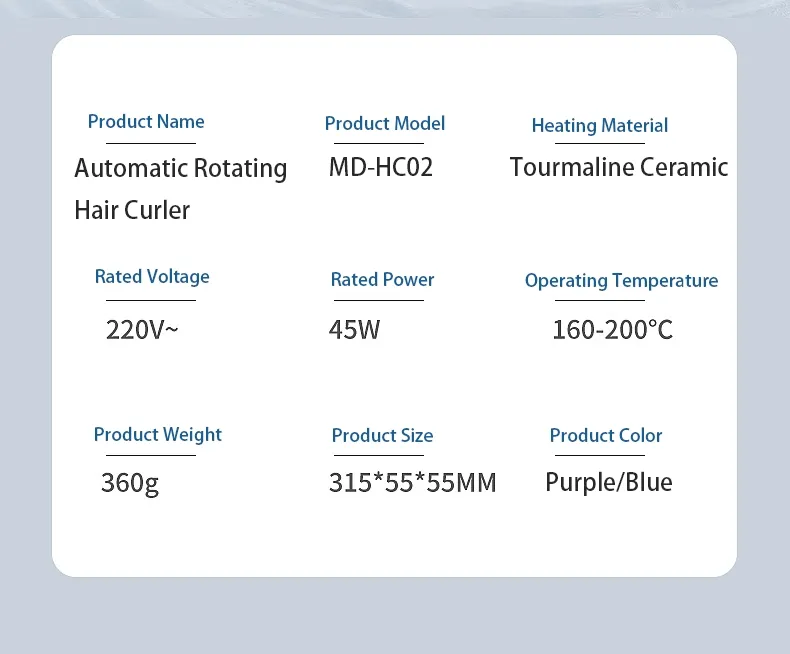 OEM 32mm Automatic Rotation Curling Iron Multi-Speed Temperature Adjustment Fast Heating Styling Hair Curler