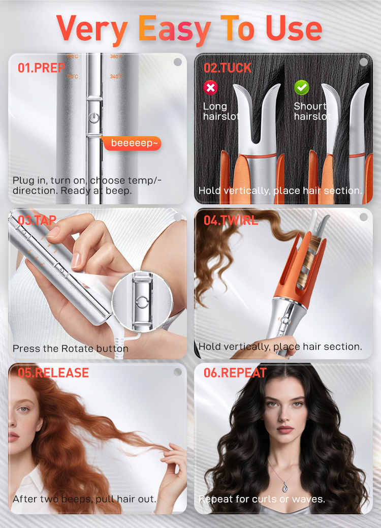 Automatic hair curler detail 5