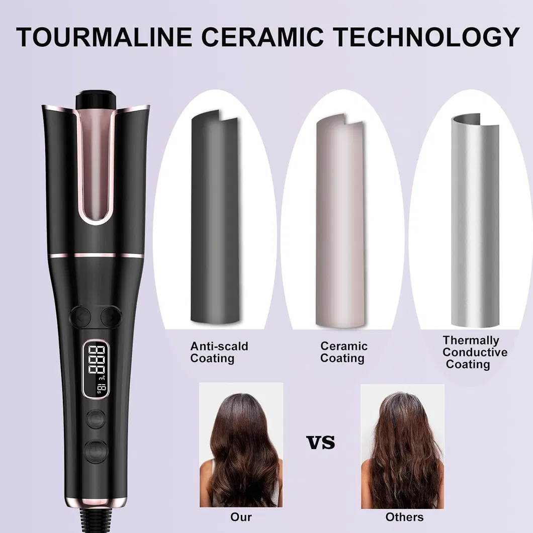 Ceramic Ionic Automatic Hair Curling Iron Anti-Stuck Auto Rotating Curling Wand Hair Curler