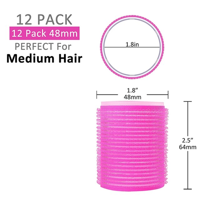 Custom Hair Roller Self-adhesive Hair Curler Hook and Loop Tape Sticky Curling Rod