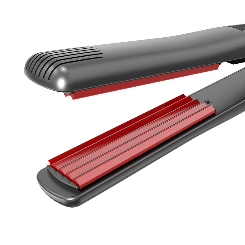 Ceramic Plate Straightening and Curling Iron, PTC Fast Heating Titanium Electric Dual Voltage Styling Device
