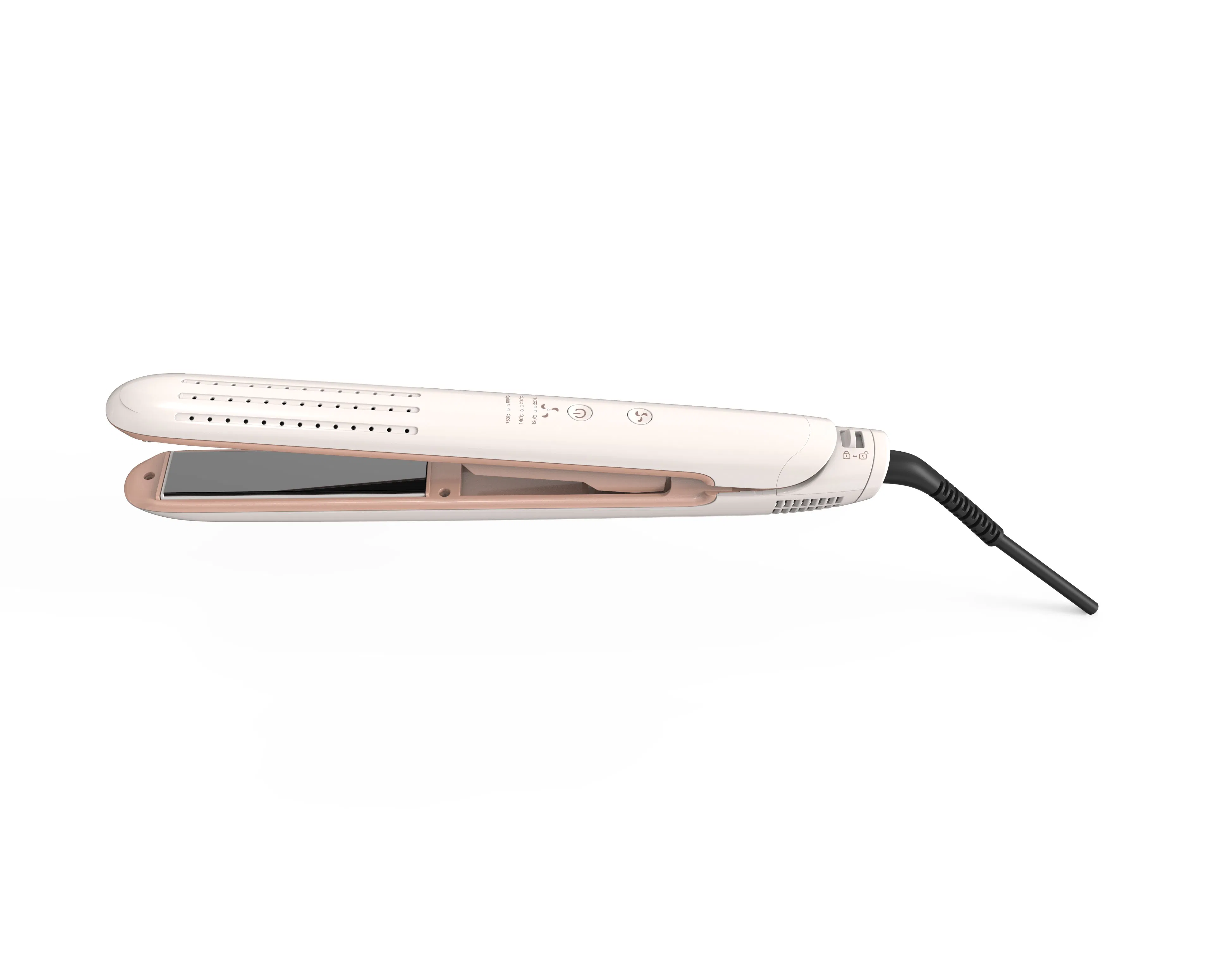 Bidisco Wholesale Price 2 in 1 Straightener and Curler Cool Air Ceramic Hair Styling Tools Flat Iron Hair Curling Iron