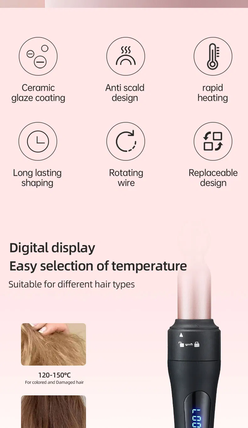 Wholesale PRO 3 in 1 Ceramic Hair Curling Iron Set Multi Size Interchangeable Curling Wand with Accessories for Home Salon Use