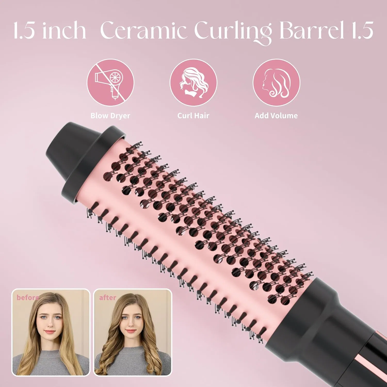 5 in 1 Dual Voltage Curling Iron Set with Instant Heat up