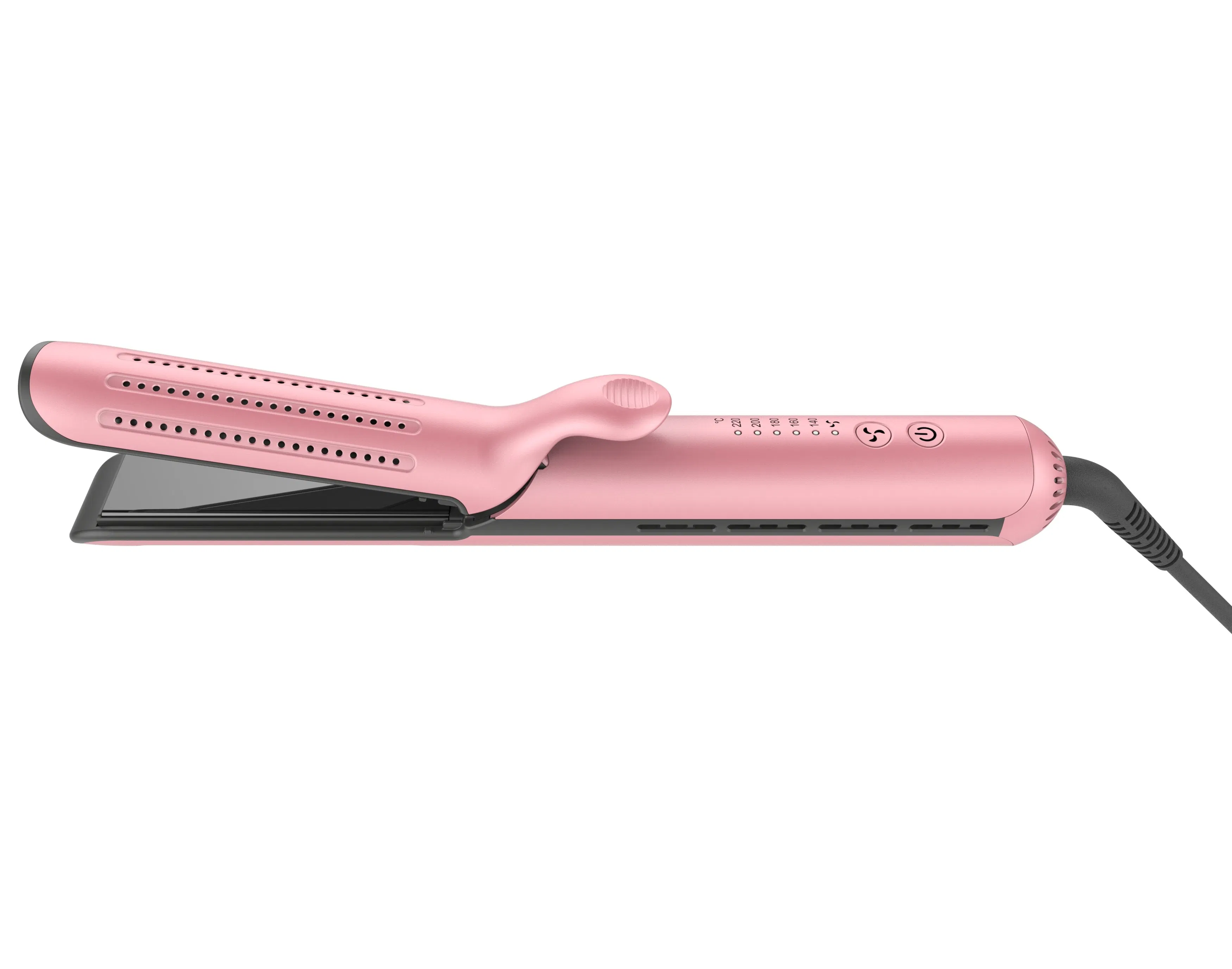 Cool Air Hair Curler, 2-in-1 Straightening and Curling Iron with Airflow for No Damage Bouncy Curls
