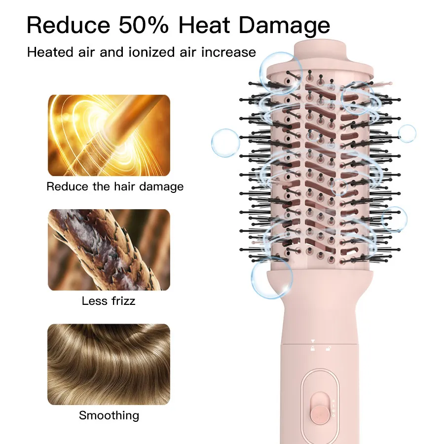 5 in 1 Interchangeable Hot Air Brush Automatic Hair Curler Straightener 2 in 1 Hair Styler 1000W Hair Dryer