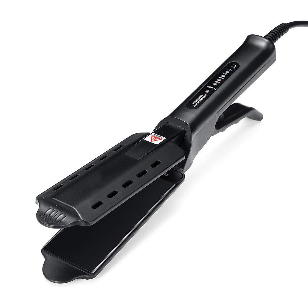 Ceramic Tourmaline Steam Hair Straightener Curling Iron Electric Household Flat Iron with Temperature Regulation Widening Plate