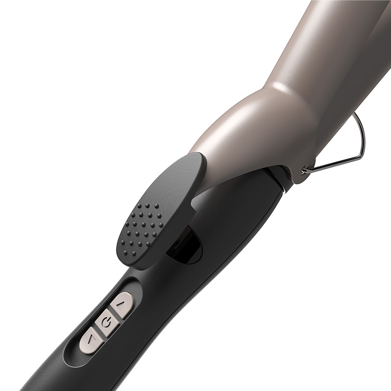 LCD Digital Display Ceramic Curling Iron Large Bubble Bar Professional Titanium Dual Voltage Curling Iron