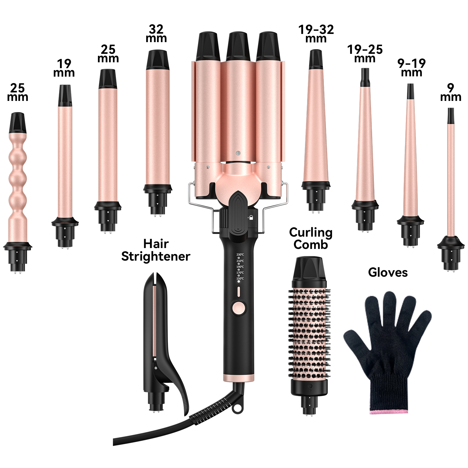 11 In 1 Curling Iron Wand Image 9