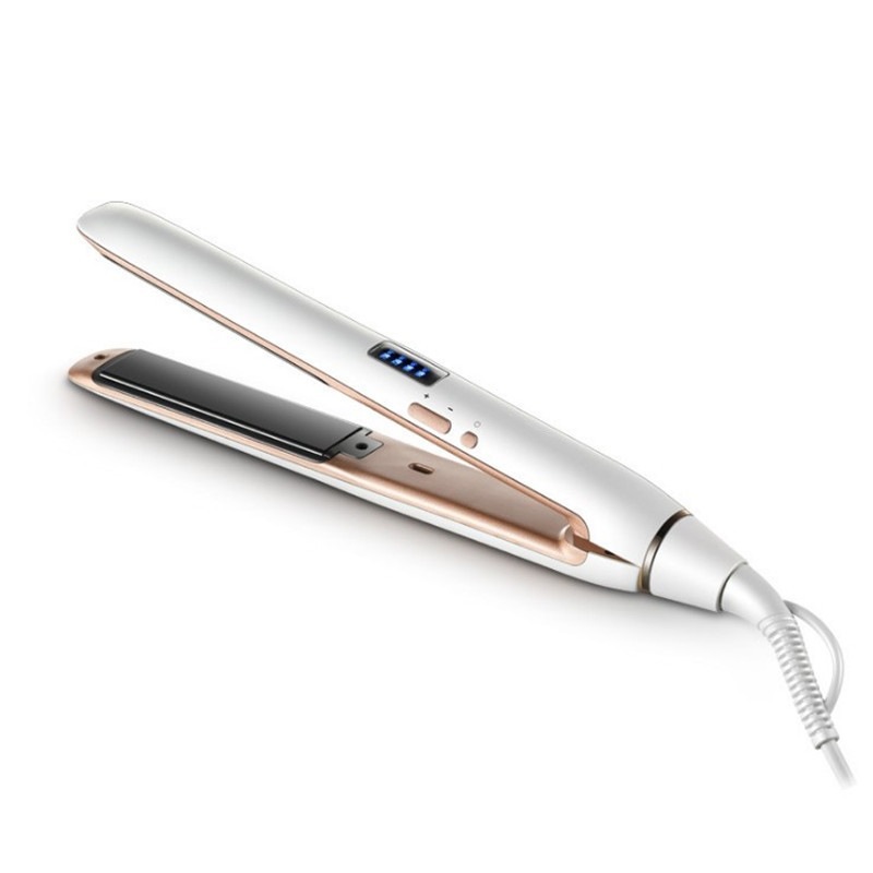 Factory-Sourced Electric Hair Straightener Digital Display Temperature-Adjustable Dual-Purpose Curling Iron Ceramic Plates