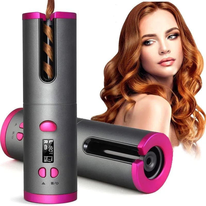 Wireless Iron LED Display Automatic Mini USB Charging Curler Hair Curling Machine for Wave Hair and Anywhere