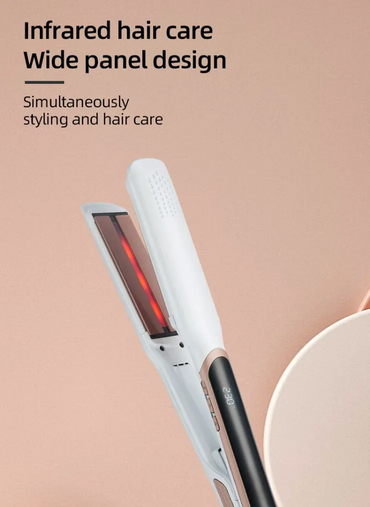 Rapid Heating&Advanced Straightening Iron with LCD Display Infrared Hair Straightener Best Hair Straightener for Smooth Results