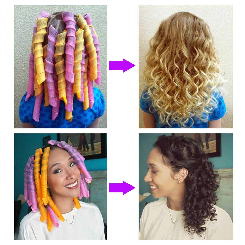 Heatless Spiral Hair Curlers for Long Hair No Heat Curlers 22inch55cm Magic Curls Hair Rollers with Styling Hooks for Women Kids