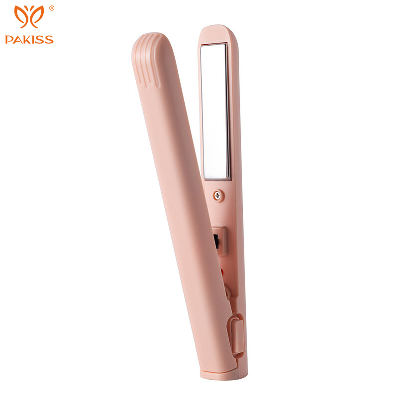 Pakiss 2 in 1 Hair Straightener and Curler, Mini Travel Curling Iron for Women