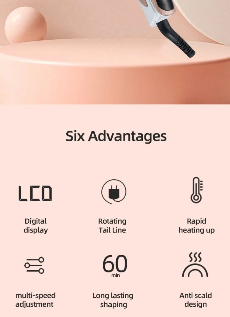 Rapid Heating&Advanced Straightening Iron with LCD Display Infrared Hair Straightener Best Hair Straightener for Smooth Results
