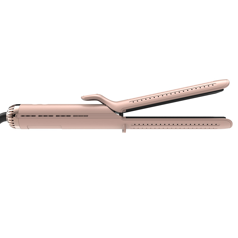 Titanium Alloy Straight Hair and Curling Iron for Long-Lasting Hairstyles, Cold Air Flow Curls, and Burn Prevention