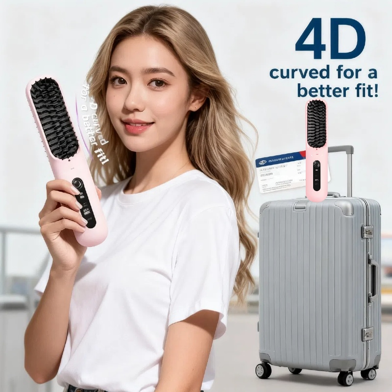 The Factory Wholesale Wireless Straightening Comb Is The Best Mini Straightening Comb, a Travel Portable Charging Curling Iron.