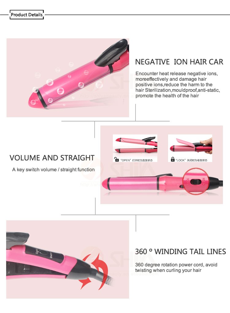 Pink Mini Tourmaline Ceramic Hair Straightener features