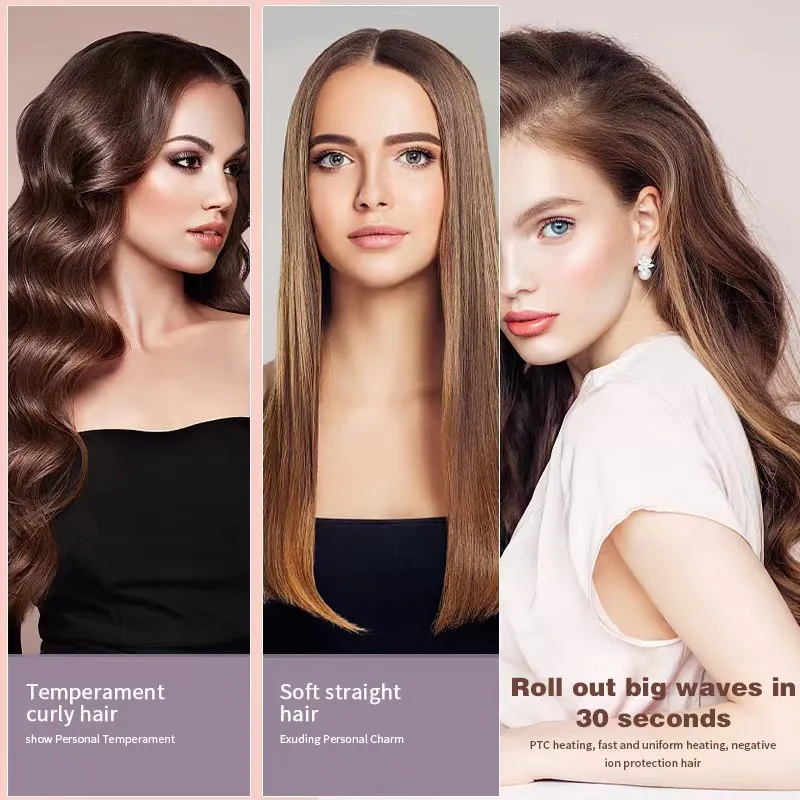 Professional Hair Styling Iron with Titanium Hair Straightening and Small Curler Iron