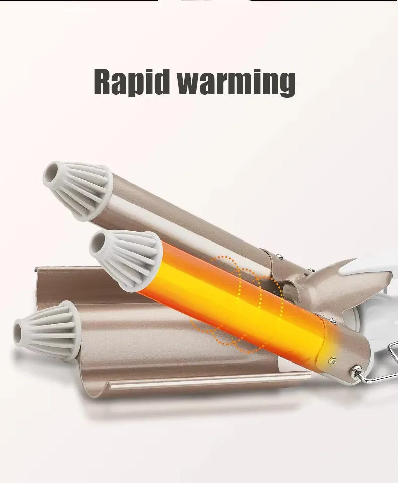 Fast Heating Ceramic PTC Hair Styling Tool Automatic Hair Curler Stick Electric Curler Portable Big Wave Rotating Hair Curling