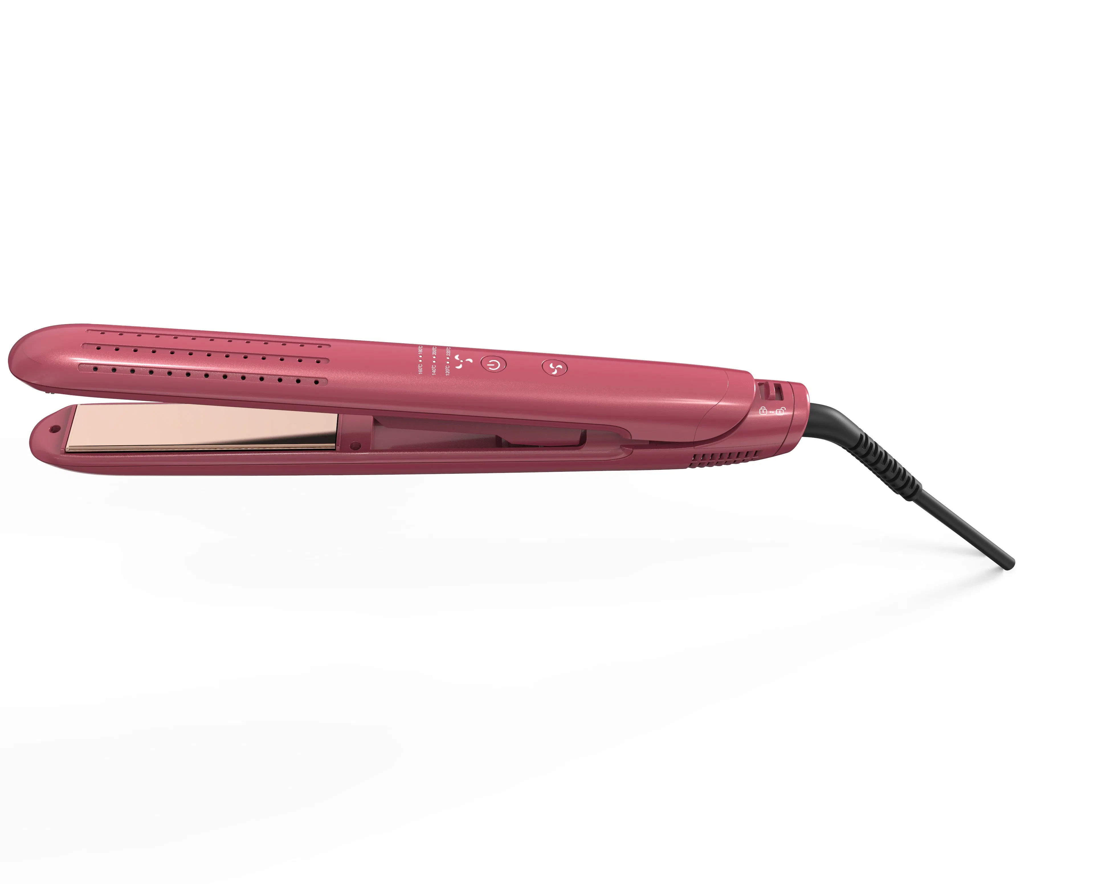 Bidisco Wholesale Price 2 in 1 Straightener and Curler Cool Air Ceramic Hair Styling Tools Flat Iron Hair Curling Iron