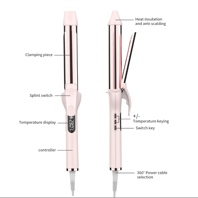 New LCD Automatic Hair Curler Rotating Curling Iron Ceramic Professional Heating Hair Stick Portable Air Spin Curl for Hair Type