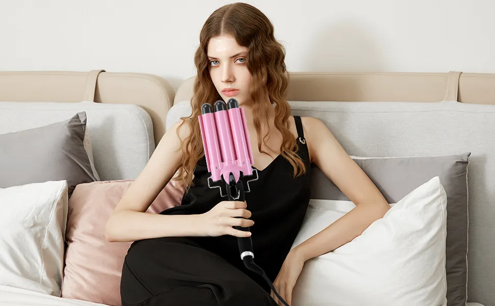 3 Barrel Curling Iron Hair Crimper Styling