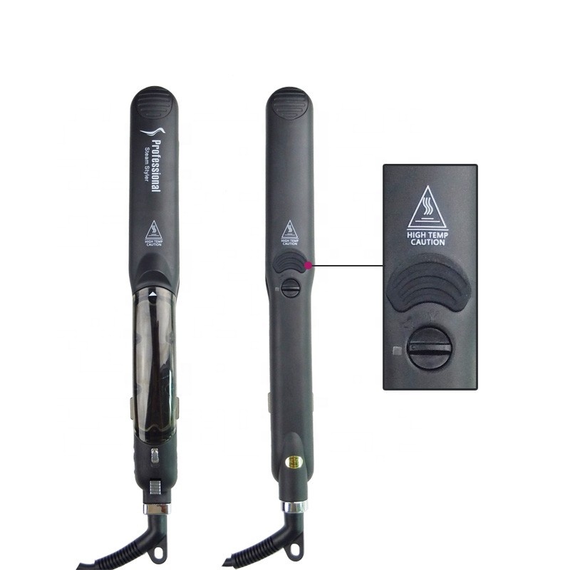 Professional Ceramic Steam Hair Straightener Multifunctional Curling Iron Fast Heating Hair Flat Iron Vapor Barber Tools Black