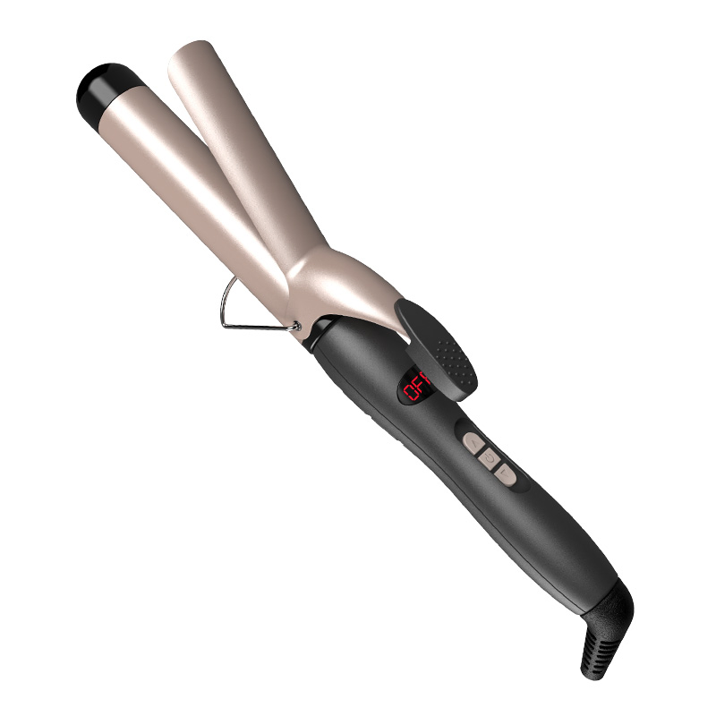 LCD Digital Display Ceramic Curling Iron Large Bubble Bar Professional Titanium Dual Voltage Curling Iron