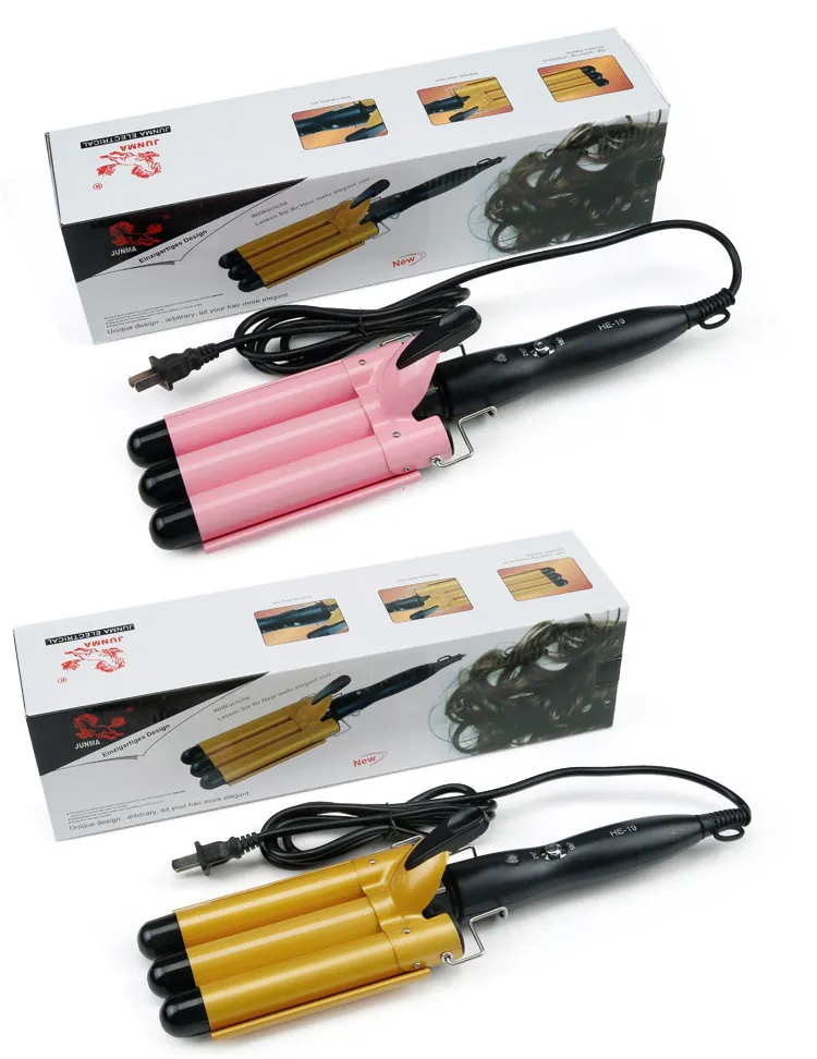 Specifications of Portable Dual Voltage Three Barrel Curling Iron.