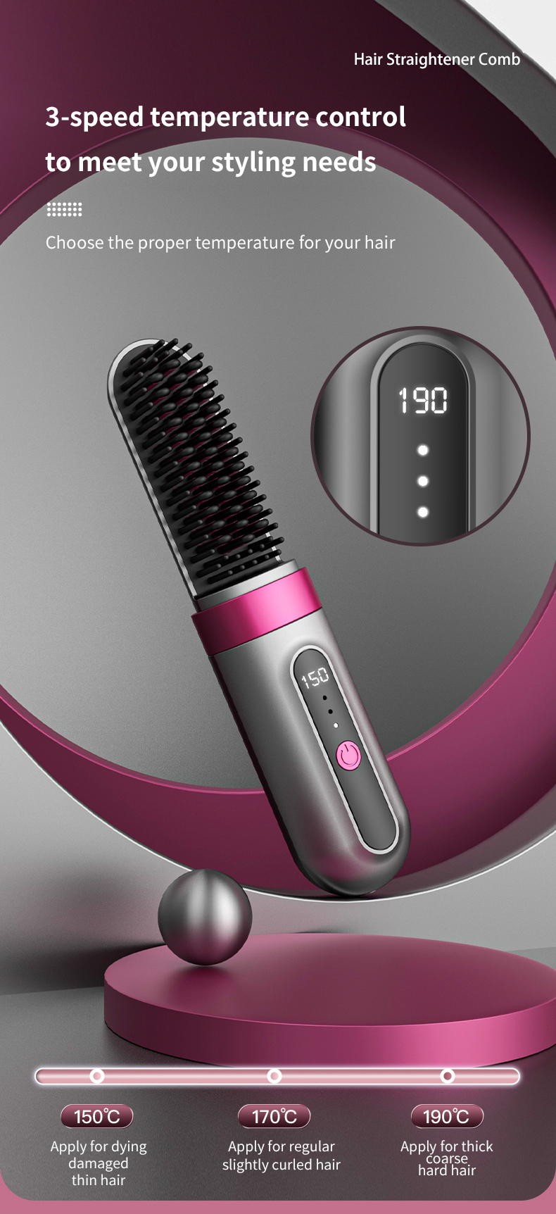 Hair Straightener Comb
