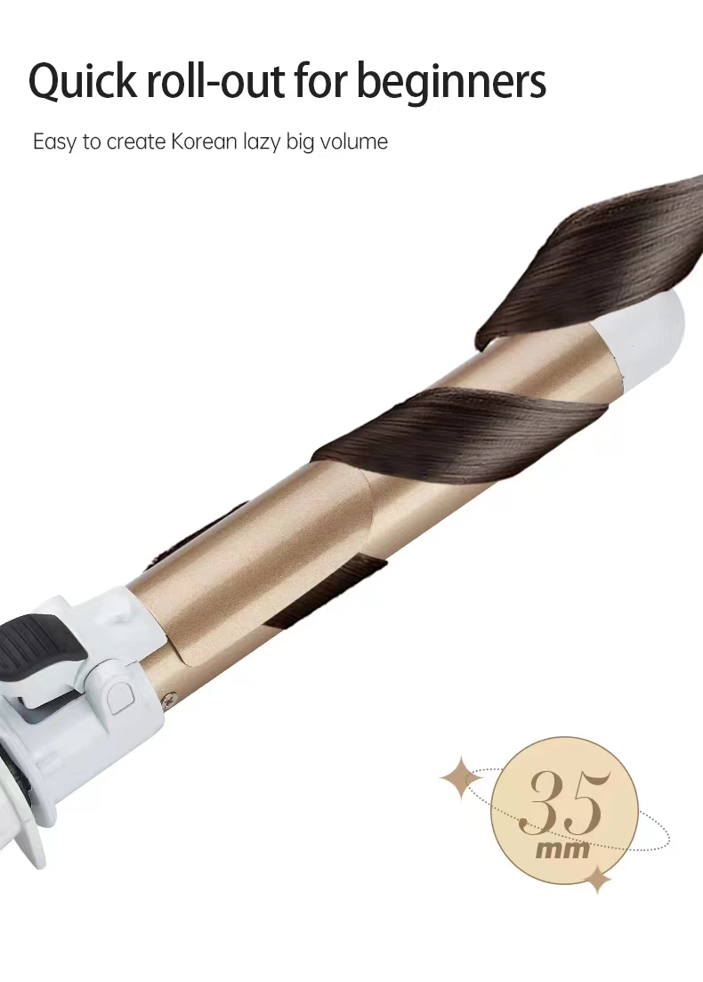 Professional Automatic Rotating Curling Iron LCD Ceramic Electric Portable Curling Iron Hair Curler