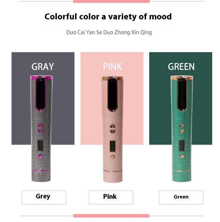 Professional Automatic Curling Iron Wand, Ionic Ceramic Coating & LED Temperature Display, Dual Voltage Portable Hair Curler