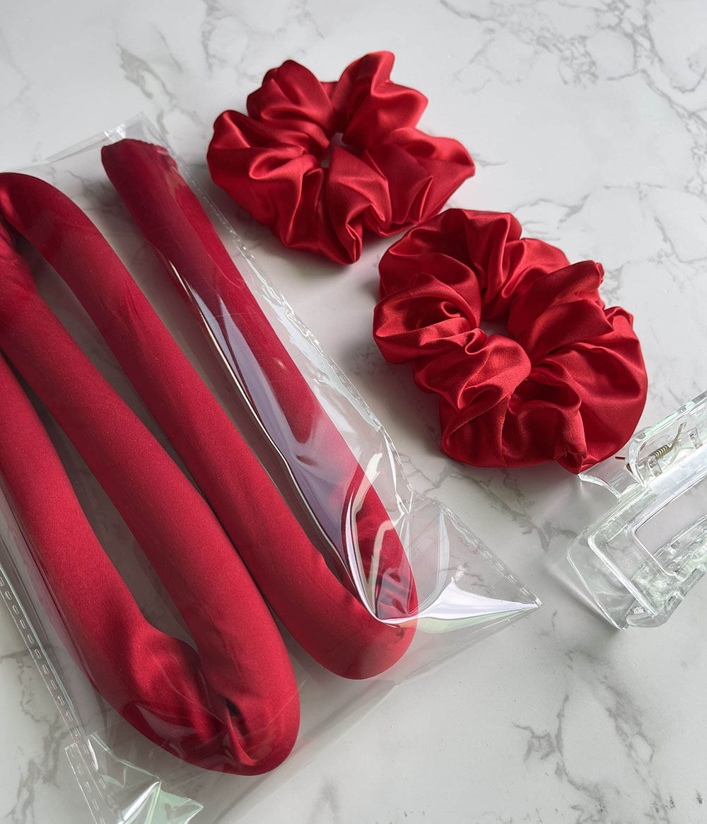 100% Mulberry Silk No Heat Magic Heatless Hair Curlers Hair Roller Spiral Curls Styling Rollers Kit