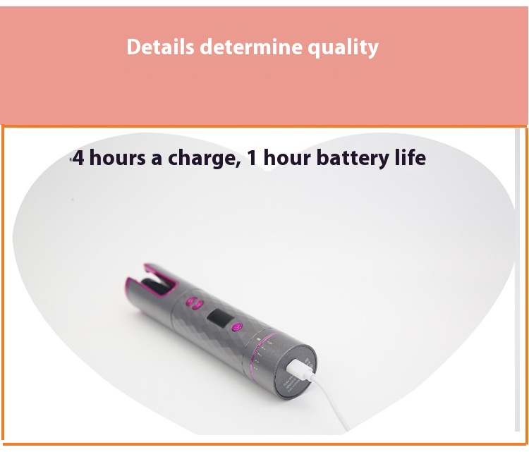 Professional Automatic Curling Iron Wand, Ionic Ceramic Coating & LED Temperature Display, Dual Voltage Portable Hair Curler