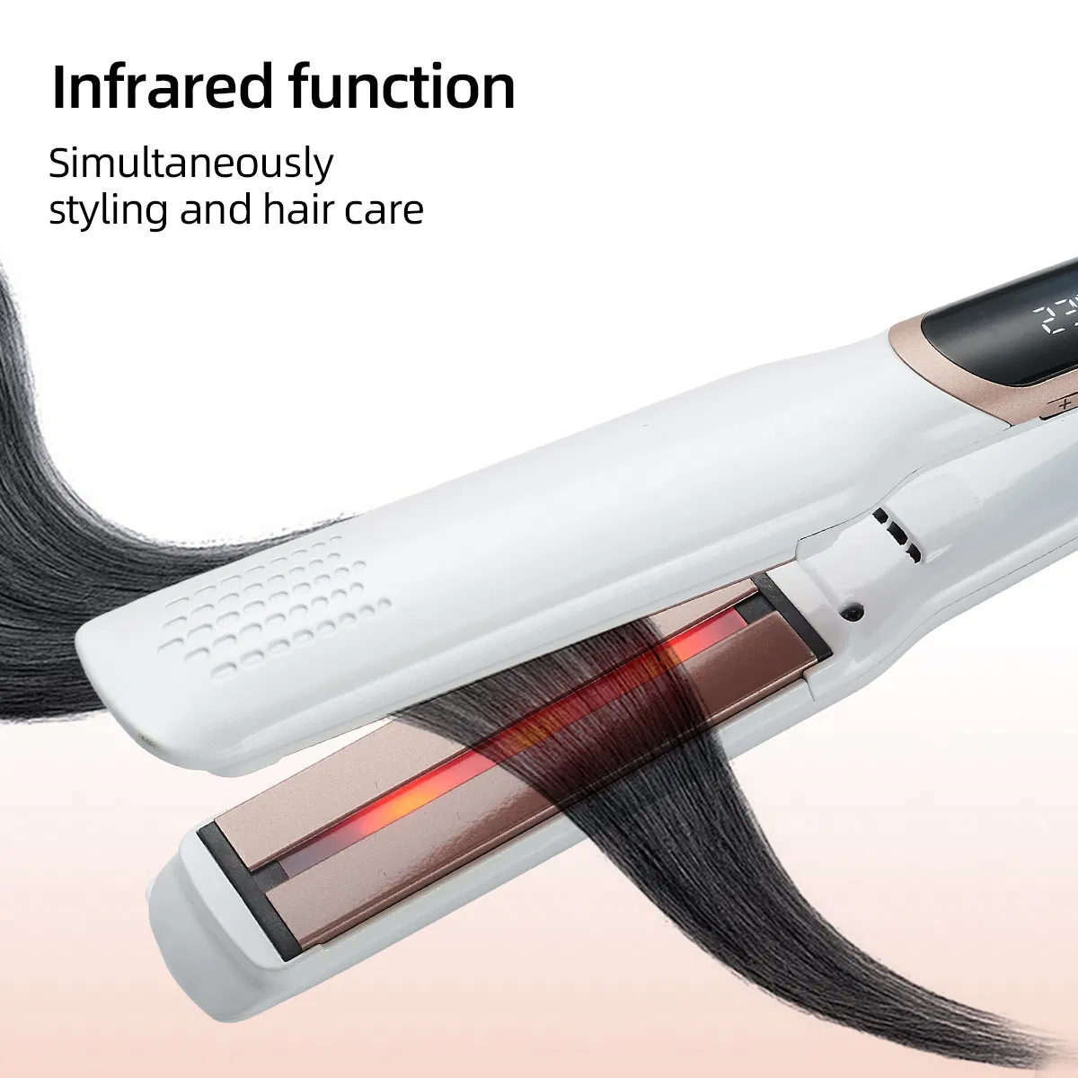 Rapid Heating&Advanced Straightening Iron with LCD Display Infrared Hair Straightener Best Hair Straightener for Smooth Results
