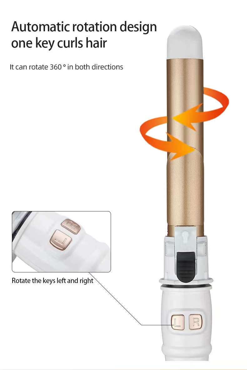 Professional Automatic Rotating Curling Iron LCD Ceramic Electric Portable Curling Iron Hair Curler