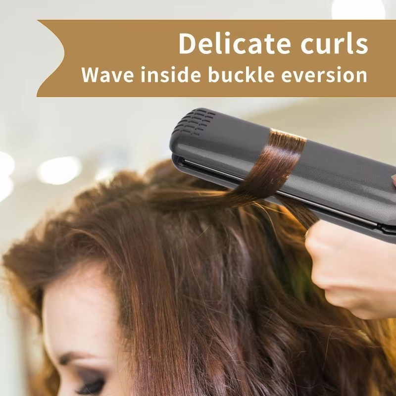 Private Label Dual Voltage Mult Professional 2 in 1 Hair Straightener Curling Iron for Salon