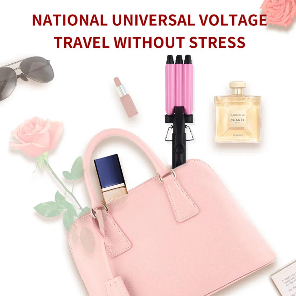 Mini Portable Triple Barrel Hair Waver Iron