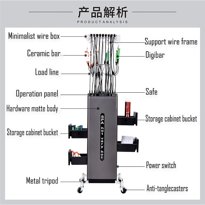 Hair Salon Professional Intelligent Double Core Constant Temperature Digital Perm Curler Roller Machine Hot Ironing Machine 24V