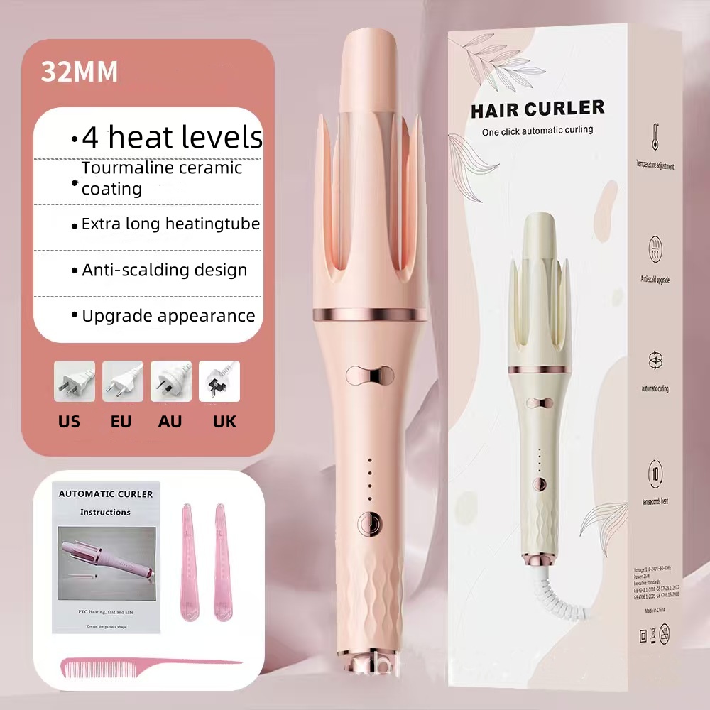 2024 Upgrade New Type Top Sale Professional Magic Spiral Wand Auto Hair Curler Portable Automatic Hair Curlers