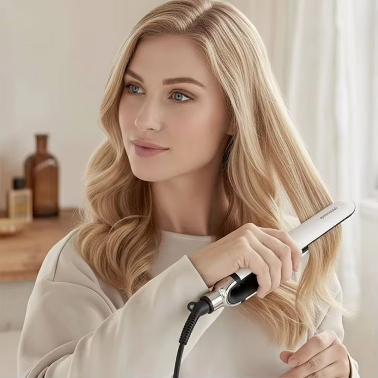 Professional Ceramic Hair Straightener Curling Iron 2-in-1 Fast Heating 230C LCD Temp Display Multi-Temperature Flat Iron Salon