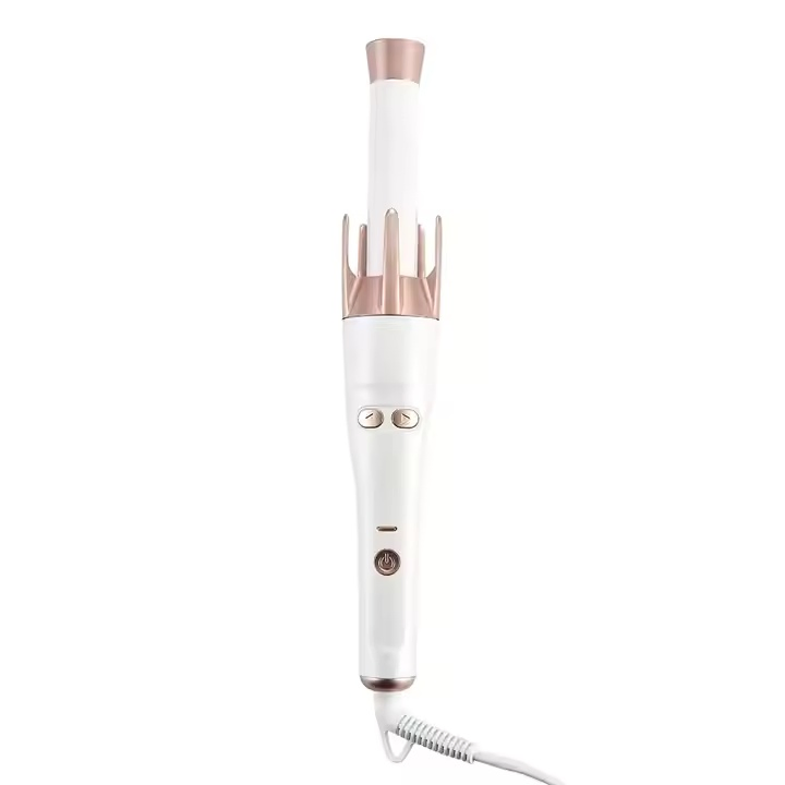 Professional Adjustable to Adjust Left and Right Rotation Button LED Display Hair Curling Iron Automatic Hair Curler