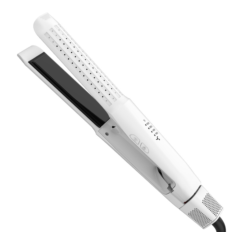 Upgraded 360° Airflow Styler 1.5 Inch Titanium Ionic Curling Iron for Lasting Curls, 4 Temps, Dual Voltage for International Travel