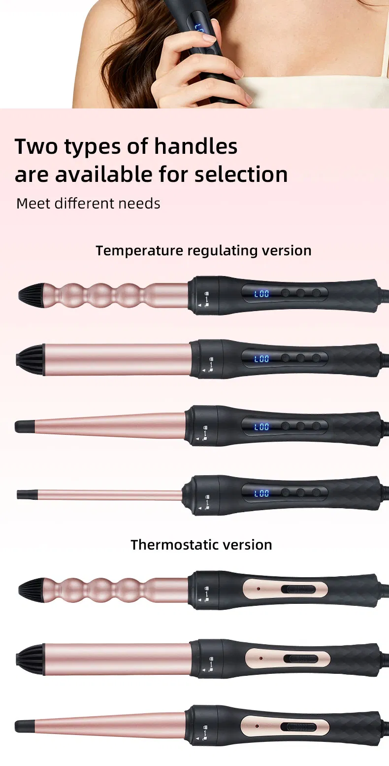 Wholesale PRO 3 in 1 Ceramic Hair Curling Iron Set Multi Size Interchangeable Curling Wand with Accessories for Home Salon Use