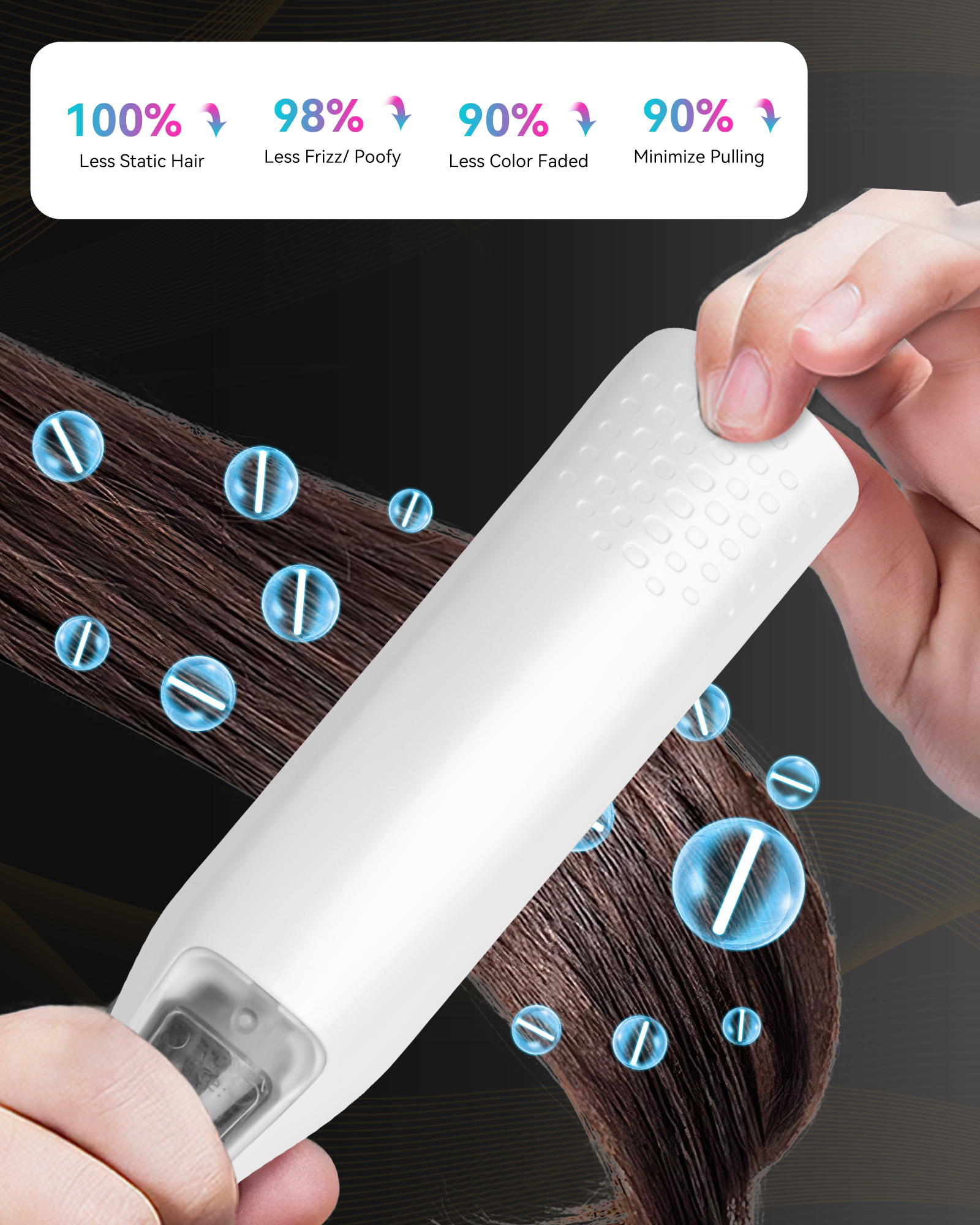 Drop Shipping Steam Hair Curling Iron Steam Flat Iron for Natural Hair Wide Steam Hair Straightener Professional